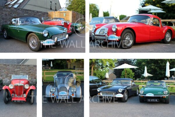 French MG Rally at The Dragon Hotel, Crickhowell – Classic Car Print (Mounted 8" x 6" Print, 6" x 4" Photo) Free Post In UK