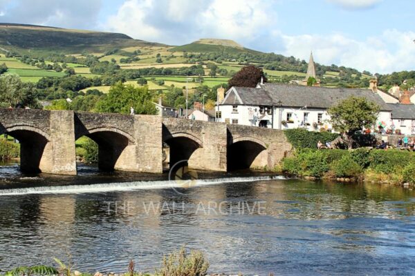 Crickhowell Bridge & Table Mountain – Scenic Welsh Print (Mounted 8" x 6" Print, 6" x 4" Photo) Free Post In The UK