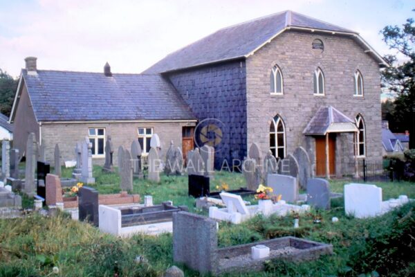 Bethesda Chapel & Graveyard, Llangattock – Historic Welsh Print (Mounted 8" x 6" Print, 6" x 4" Photo) Postage Free In The UK