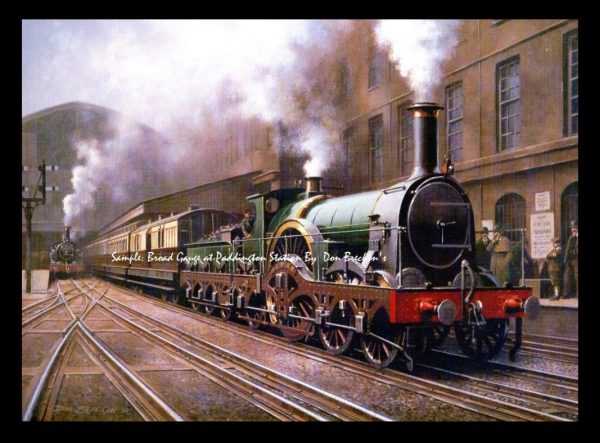 Broad Gauge at Paddington" (1984) Print by Don Breckon – Classic Great Western Railway Art