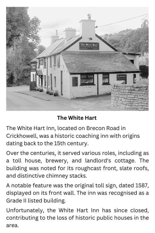 Exclusive Postcard – The White Hart Inn, Crickhowell (Now an Indian Restaurant)