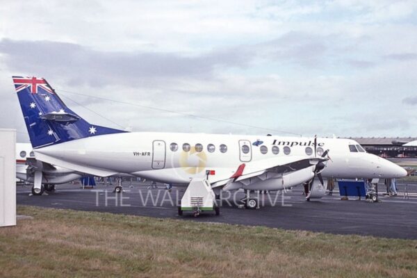 Farnborough Airshow in September 1994, features an Impulse Airlines British Aerospace Jetstream 4 -- 8″ x 6″ Mount – featuring a 6″ x 4″ Photo Ready for Framing