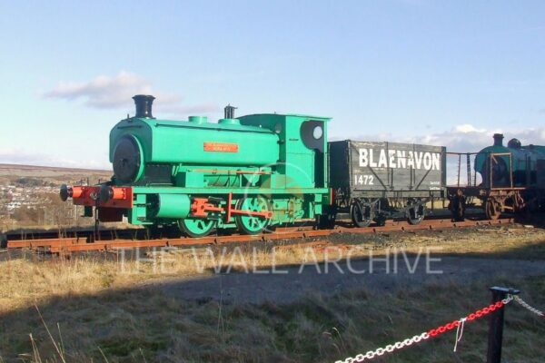 Big Pit Mining Museum in Blaenavon - Pug Steam Locomotive With a Coal Wagon - 8" x 6" Mount - featuring a 6" x 4" Photo Ready for Framing Free Post In the UK