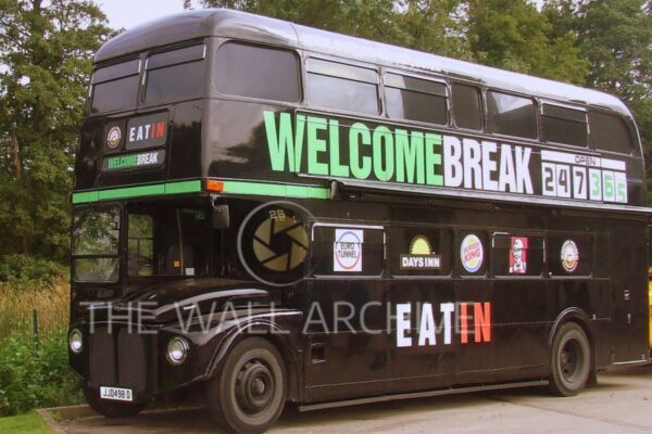vintage London Routemaster Bus, Repurposed as a Welcome Break Promotional Vehicle - Photograph Taken at Hopwood Services on the M42 in 2005 -- 8" x 6" Mount - featuring a 6" x 4" Photo Ready for Framing - Free Post In the UK