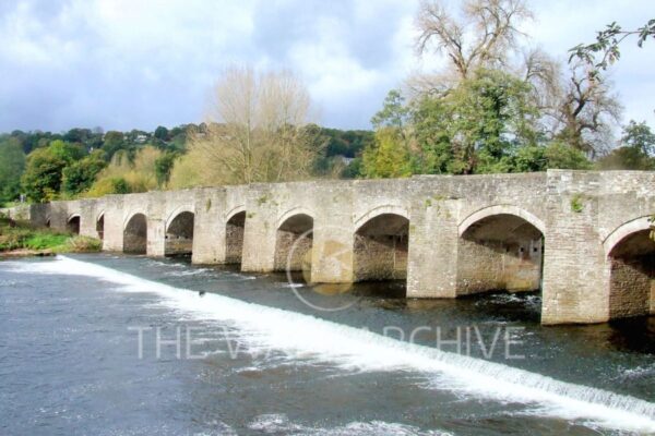 Crickhowell Bridge Over the River Usk – Wye Valley (2005) -- Features a- 8" x 6" Mount - featuring a 6" x 4" Photo Ready for Framing - Free Post In The UK