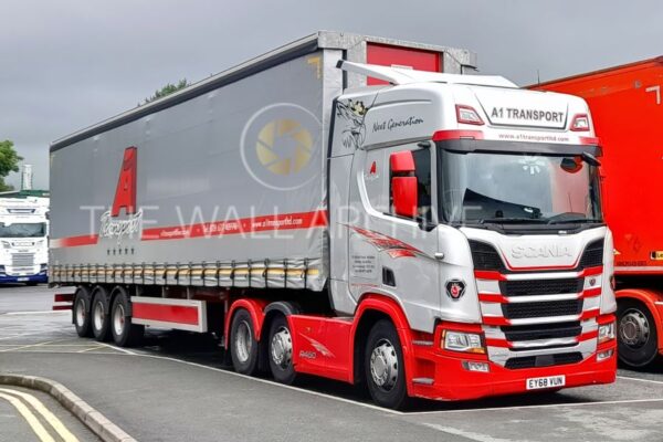 Scania R450 Lorry – A1 Transport Ltd  Port Talbot, Wales -- 8" x 6" Mount - featuring a 6" x 4" Photo Ready for Framing - Free Post In The UK