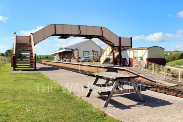 Footbridge and Station at Blaenavon Furnace Sidings – Pontypool and Blaenavon Heritage Railway -- 8" x 6" Mount - featuring a 6" x 4" Photo Ready for Framing - Free Post In The UK
