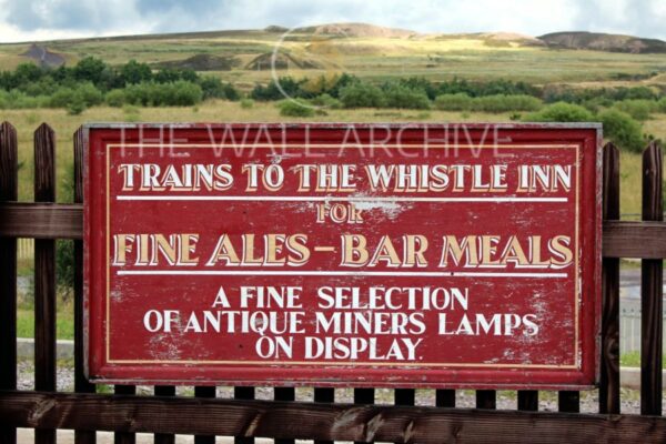 Furnace Sidings Railway Station Sign – Advertisement for The Whistle Inn -- 8" x 6" Mount - featuring a 6" x 4" Photo Ready for Framing - Free Post In The UK