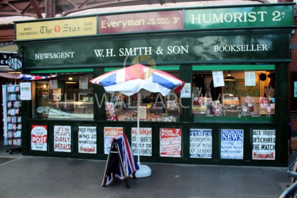 W.H. Smith & Son Kiosk at Severn Valley Railway – 1940s Reenactment at Kidderminster Station -- 8" x 6" Mount - featuring a 6" x 4" Photo Ready for Framing - Free Post In The UK