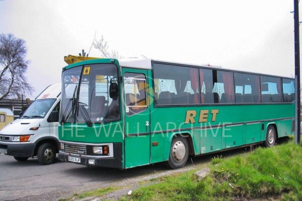 DAF Coach (B320 RJF) on School Bus Duties – Brynmawr Bus Station -- 8" x 6" Mount - featuring a 6" x 4" Photo Ready for Framing - Free Post In The UK