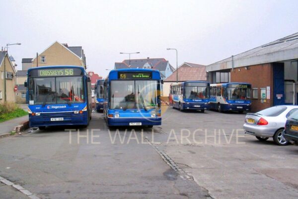 Stagecoach Depot, Warwick Road, Brynmawr – 2005 (Now a Maintenance Depot) -- 8" x 6" Mount - featuring a 6" x 4" Photo Ready for Framing - Free Post In The UK