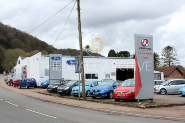Clytha Motor Co – Former Ford Dealership in Abergavenny (2003) Mounted 8" x 6" print (featuring a 6" x 4" photo), Ready for Framing