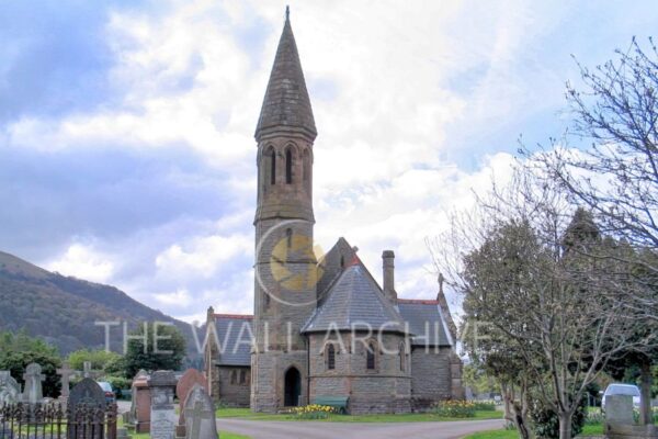 Llanfoist Cemetery Chapel of Rest – A Tranquil Landmark on the River Usk - Mounted 8" x 6" print (featuring a 6" x 4" photo), Ready for Framing