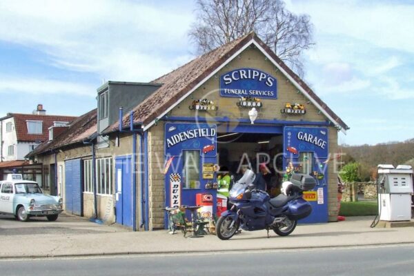 Scripps Garage in Goathland Famous For Its Role In The British TV series Heartbeat - 8" x 6" Mount - featuring a 6" x 4" Photo Ready for Framing