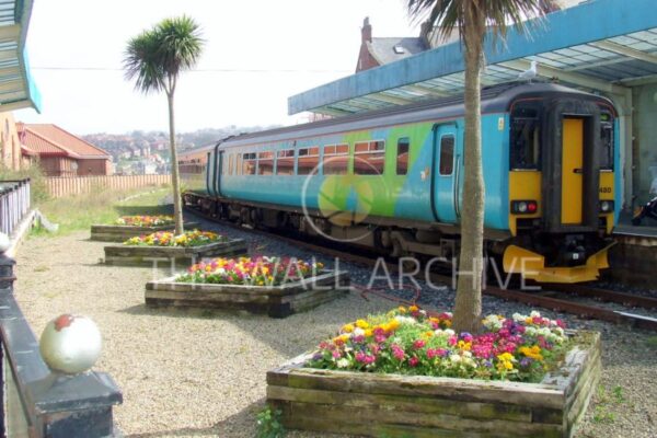 Whitby Railway Station Featuring a Class 158 (158 480) Train Northern Rail - 8" x 6" Mount - featuring a 6" x 4" Photo Ready for Framing