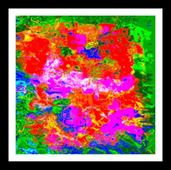 Nature's Rebellion – Abstract Digital Art Print in 12x12 Frame (8x8 Display)