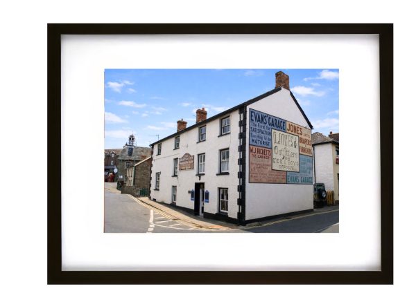 Bridge End Inn public house in Talgarth Powys with traditional painted wall advertisements
