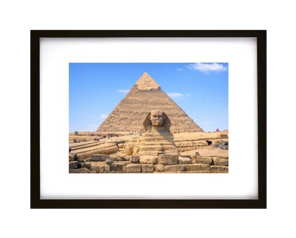 Great Sphinx and Pyramid of Giza Egypt ancient monument desert landscape fine art photograph
