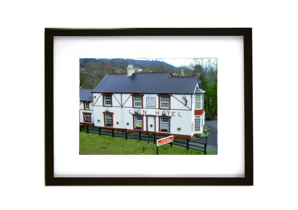 The Lion Hotel Gilwern Wales lost pub before demolition A465 framed art print