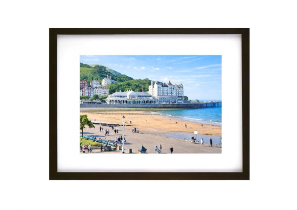 Llandudno North Shore beach with Great Orme and Grand Hotel