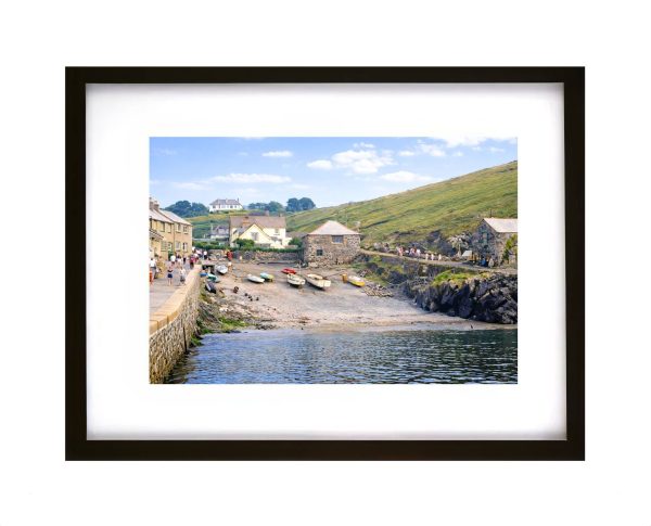 Mullion Cove Porth Mellin Cornwall fishing harbour Lizard Peninsula coastal village photograph