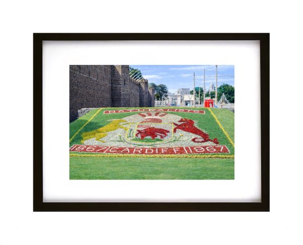 Naturaliste centenary floral design beside Cardiff Castle walls