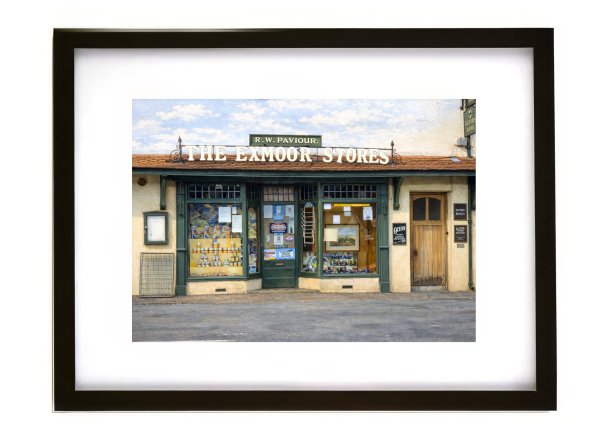1970s photograph of R. W. Paviour The Exmoor Stores Exford Somerset framed art print