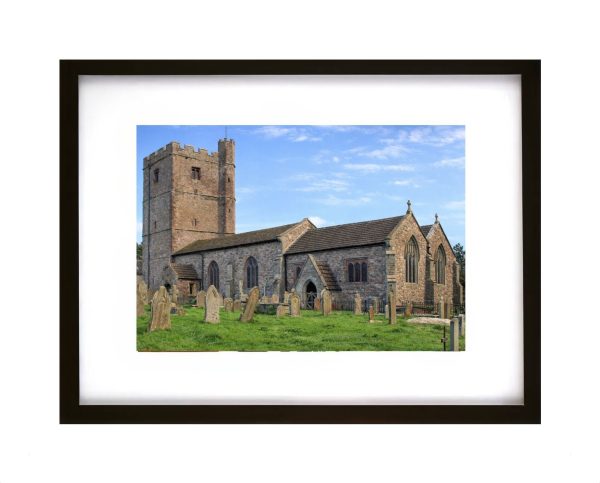 St Catwg’s Church Llangattock historic stone church and graveyard near Crickhowell Powys Wales