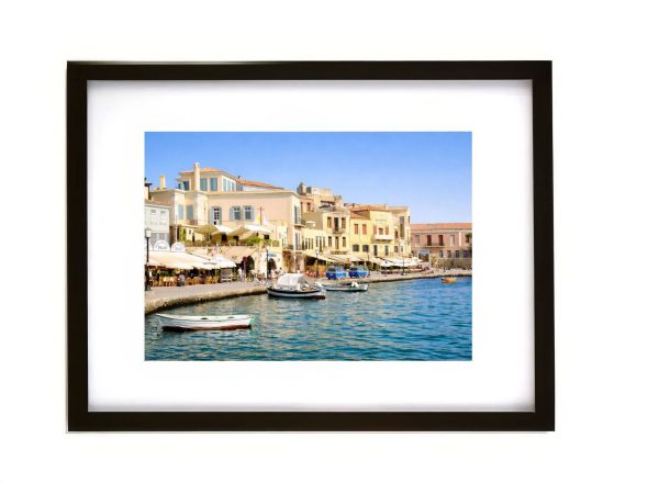 Venetian Harbor Chania Crete historic waterfront with boats and Mediterranean buildings